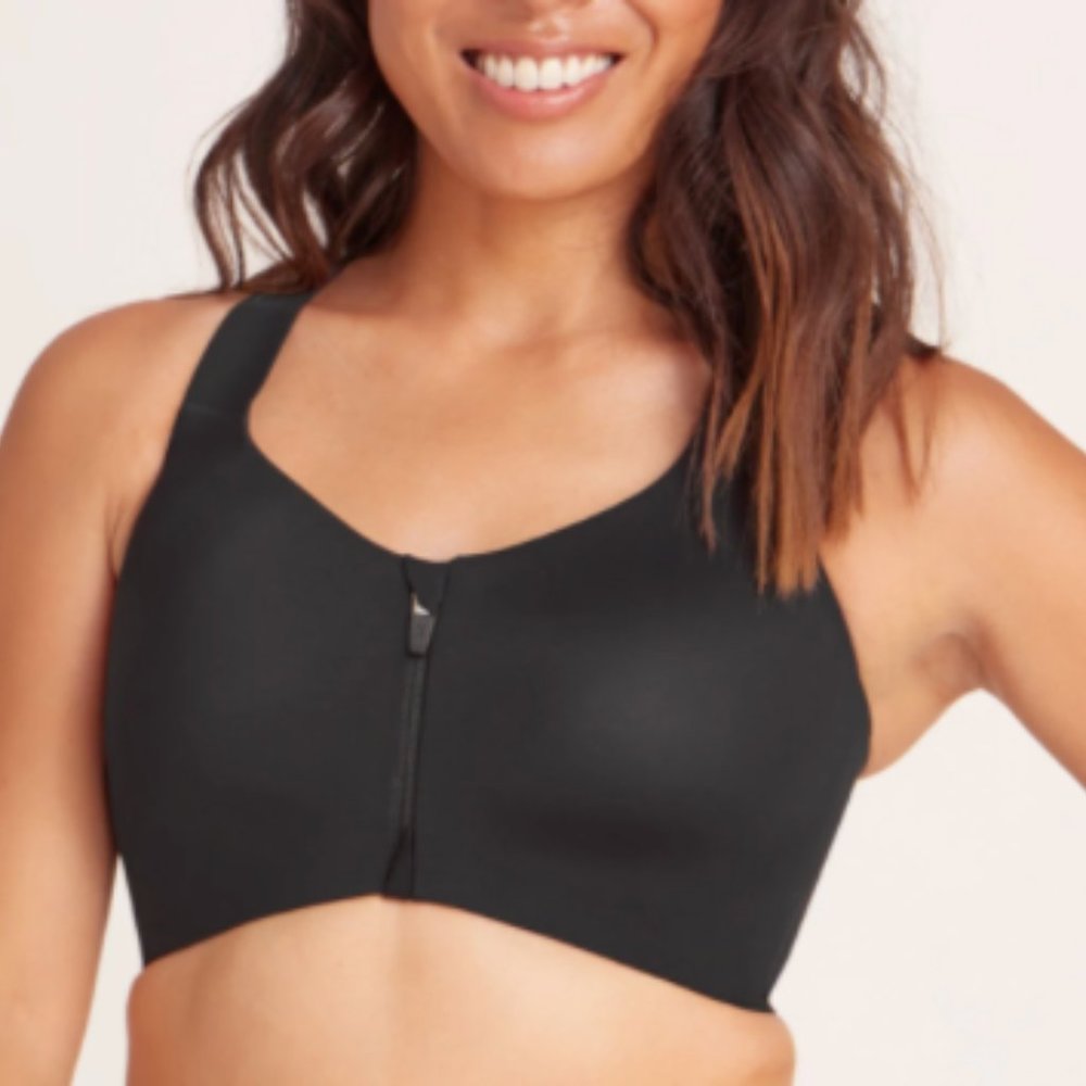 Black Knix Catalyst Zip Front Sports Bra Size 6